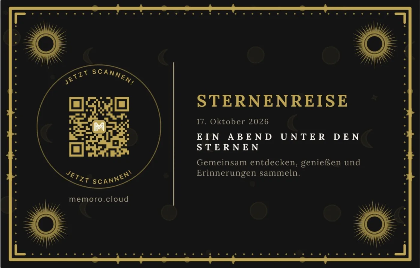 Gestaltete QR-Karte für Themenabend im Retreat