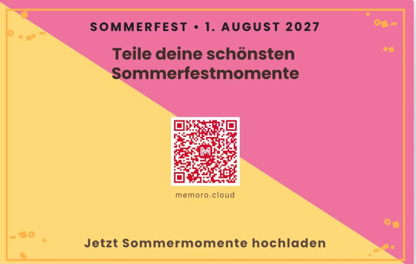 Gestaltete QR-Karte für Sommerfest